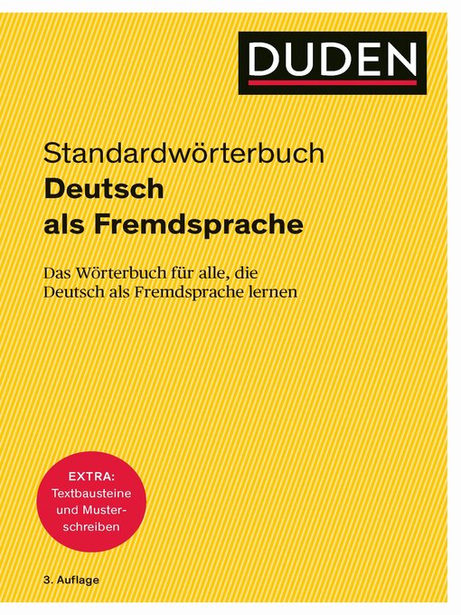 Cover image for Duden – Deutsch als Fremdsprache – Standardwörterbuch